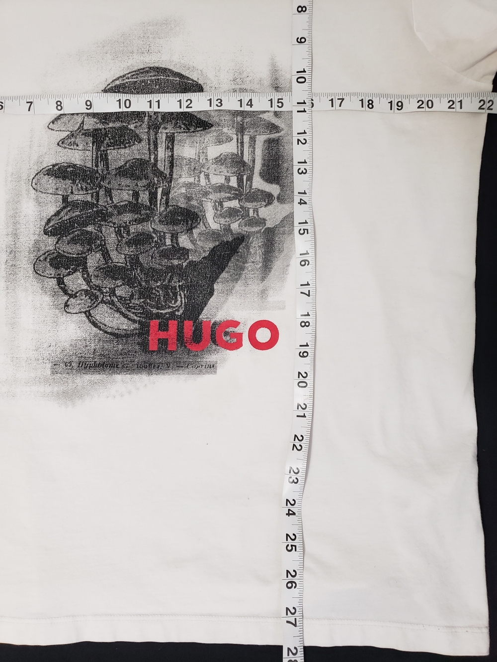 HUGO Boss Men’s L White Mushroom Graphic T-Shirt Relaxed Fit Streetwear - Picture 9 of 9